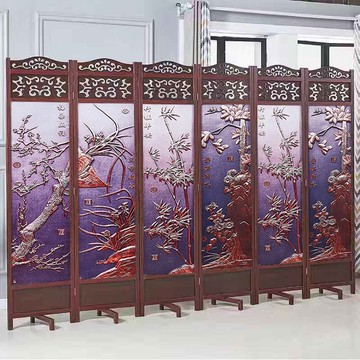 楓林宜居 中式實木屏風隔斷遮擋折疊客廳臥室酒店移動房間現代簡約折屏玄關