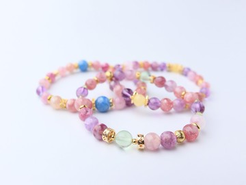 閃糖日記 祖母晶 彩祖母晶 粉祖母晶 紫祖母晶 水晶手鏈 紫水晶