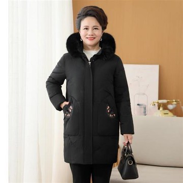 【米蘭精品】羽絨外套鴨絨夾克-中長氣質百搭日常女外套6色74ib55