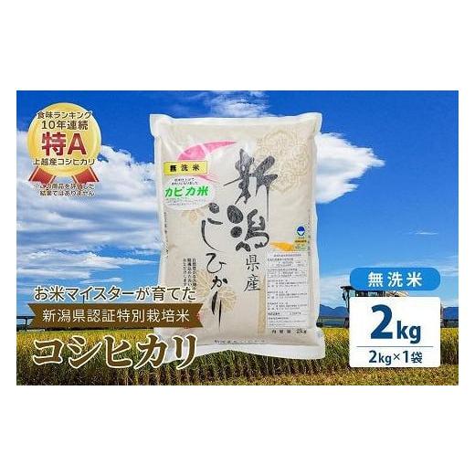 ふるさと納税 新潟県 上越市 お米マイスターが育てた特別栽培米 精米コシヒカリ 上越産 令和5年産 2kg(2kg×1袋)無洗米