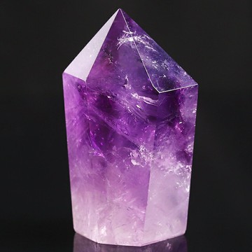 掌柜推薦-烏拉圭紫水晶擺件 金字塔六角柱原礦晶簇水晶辦公擺設