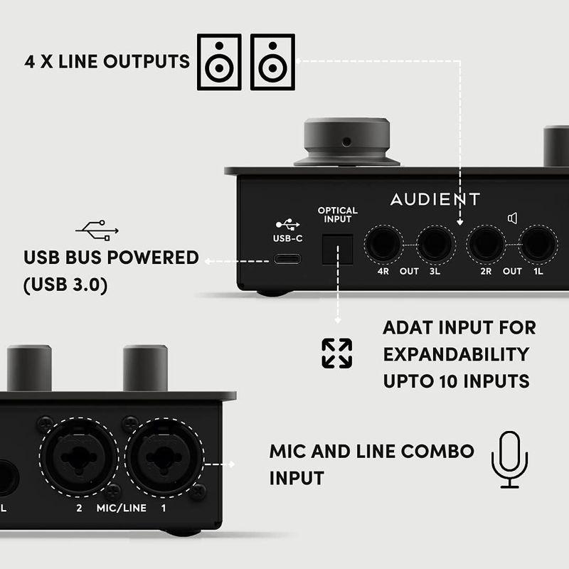 オーディオ機器 audient 「iD14mkII」10in 6out USB3.0対応オーディオ・インターフェース国内正規品