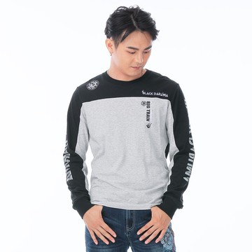 BIG TRAIN黑潮配色彈性束口袖男T-黑-B20384-88