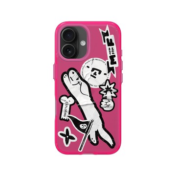 iPhone 16 Clear 粉漾桃 - Abei - Mask Fam貼紙大集合