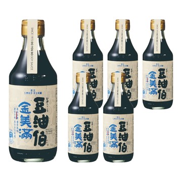 豆油伯 金美滿無添加糖釀造醬油  6瓶  300ml