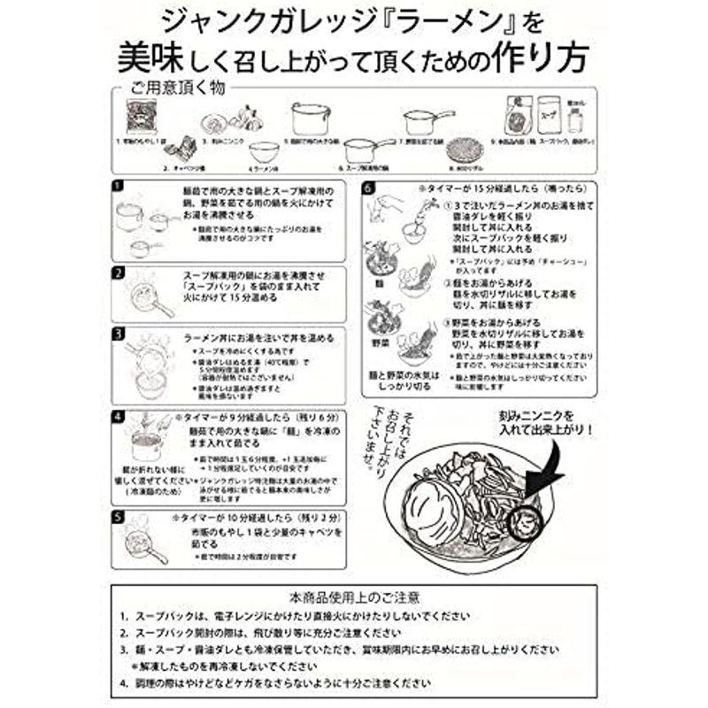 ジャンクガレッジのラーメン（3食入り 冷凍）