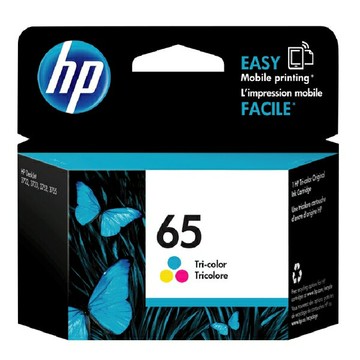 【領卷現折+APP下單最高10%回饋】HP 65 原廠彩色墨水匣 ( N9K01AA / N9K01A ) ( 適用: 適用: HP DeskJet 3720/3721 )