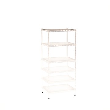 [客尊屋]粗管/沖孔/45x60x135hcm 白騎士沖孔 六層架白騎士