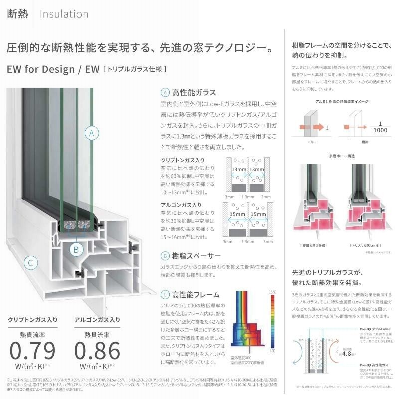 引き違い窓 16518 EW (TG) W1690×H1870mm テラス 樹脂サッシ 窓