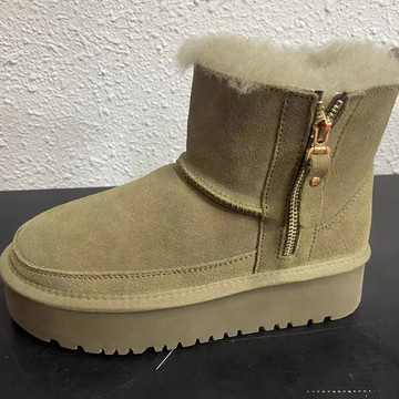 免運 雪地靴女 防寒女靴 冬季新款雪地靴女加絨防寒顯瘦防滑厚底棉鞋皮毛一體保暖加厚超軟 快速出貨