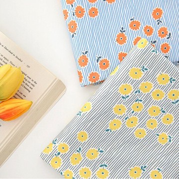 斜紋棉 單人床品布料 服裝布料 田園小雛菊系列 FL2810