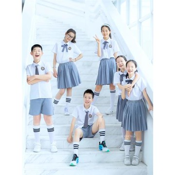 兒童校服套裝小學生班服夏季大班幼兒園畢業照園服夏裝英倫風校服