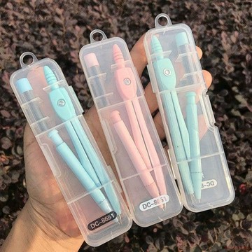 桃園出貨✨【3件】考試圓規尺子套裝考試文具小學生作圖工具圓規初中生專用