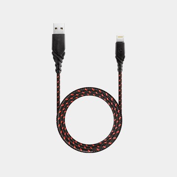 [亞瑟3C]ENERGEA Lightning to USB-A
DuraGlitz 超強編織耐彎折快速充電線  1.5M-紅色