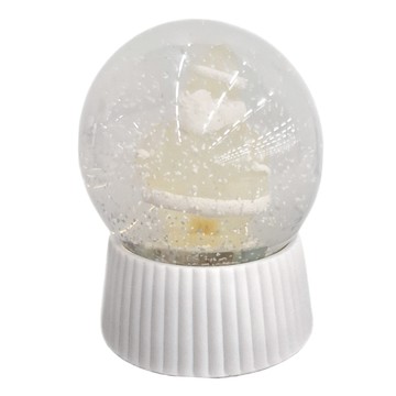 Sirius 透明雪花水晶球燈-聖誕老人  白色