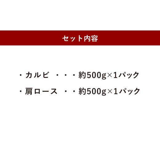 ふるさと納税 熊本県 宇城市 くまもとあか牛 焼肉用 セット 合計約1kg カルビ 肩ロース 和牛 牛肉