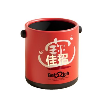垃圾桶 家用新款 垃圾桶  客廳輕奢 高顔值 新中式 大容量 廚房臥室 辦公室中古風 創意垃圾桶 大口徑設計 14L