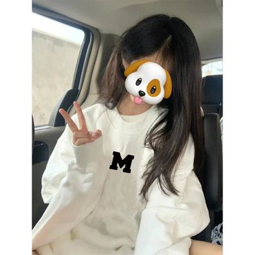 oversize設計感奶fufu的衛衣女ins潮牌秋冬加絨加厚寬松上衣外套