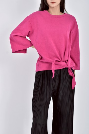 (L) o gam studios質感七分袖紫粉色長袖上衣