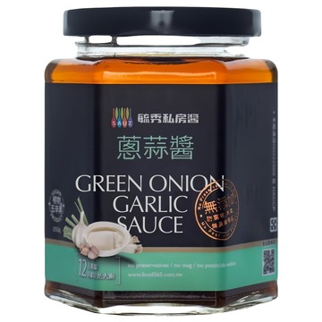 毓秀私房醬 蔥蒜醬  黃金葱油爆香  宜蘭三星蔥  無添加防腐劑  250g  1罐