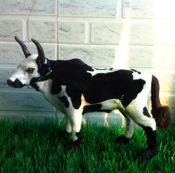 定做動物模型 仿真奶牛 仿皮小牛黑牛 玩具 攝影道具 教學器材演