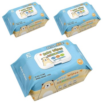 JOYFUL NAPKIN 悅棉嬰兒濕紙巾 加厚加大 寶寶純水濕紙巾 柔濕巾  80張  3包