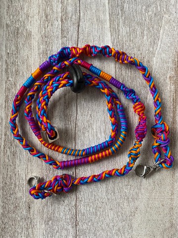 手編系列 紫橘藍桃 編織口罩掛繩 眼鏡掛繩 帽子防風繩 可調整長