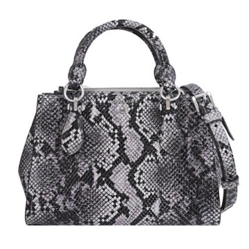 MICHAEL KORS MARILYN 蟒蛇紋路小號手提斜背兩用包.深灰
