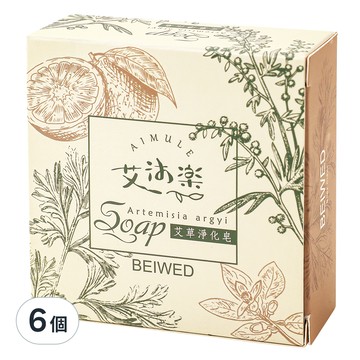 BEIWED 貝薇美學 艾草淨化皂 甜橙微香 手工皂  110g  6個
