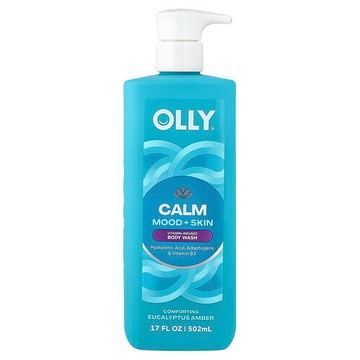 OLLY, Calm，維生素注入沐浴露，舒適桉樹琥珀香型，17 液量盎司（502 毫升）