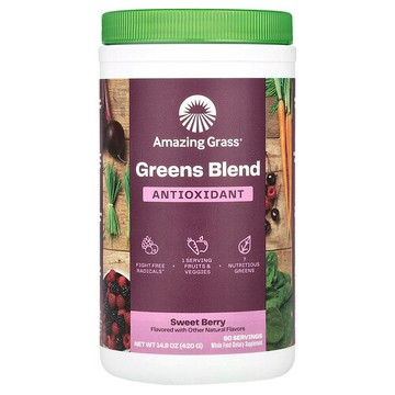 Amazing Grass, 綠色超級食品，減緩氧化劑，甜漿果，14.8盎司（420克）