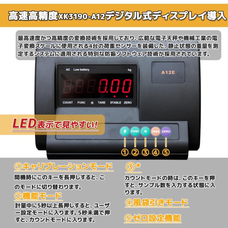 パレットスケール U字型 フロアスケール デジタル 3000kg 3T デジタル台はかり 電子秤 フレームスケール バータイプ台はかり 台計り 台秤  | LINEブランドカタログ