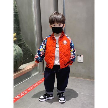 奧特曼加厚秋冬季男孩薄棉服外套
