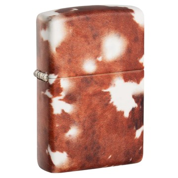 ZIPPO防風打火機55g 經典防風設計 輕巧便攜 送禮自用皆宜  57 x 38 x 13mm  Cow Print Design  1個