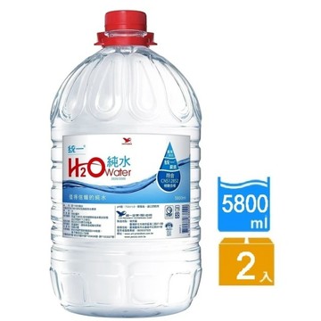 統一 H2O Water純水5800ml(2入/箱)