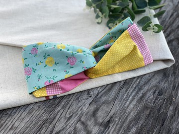 Oka手工制拼布頭箍/髪帶