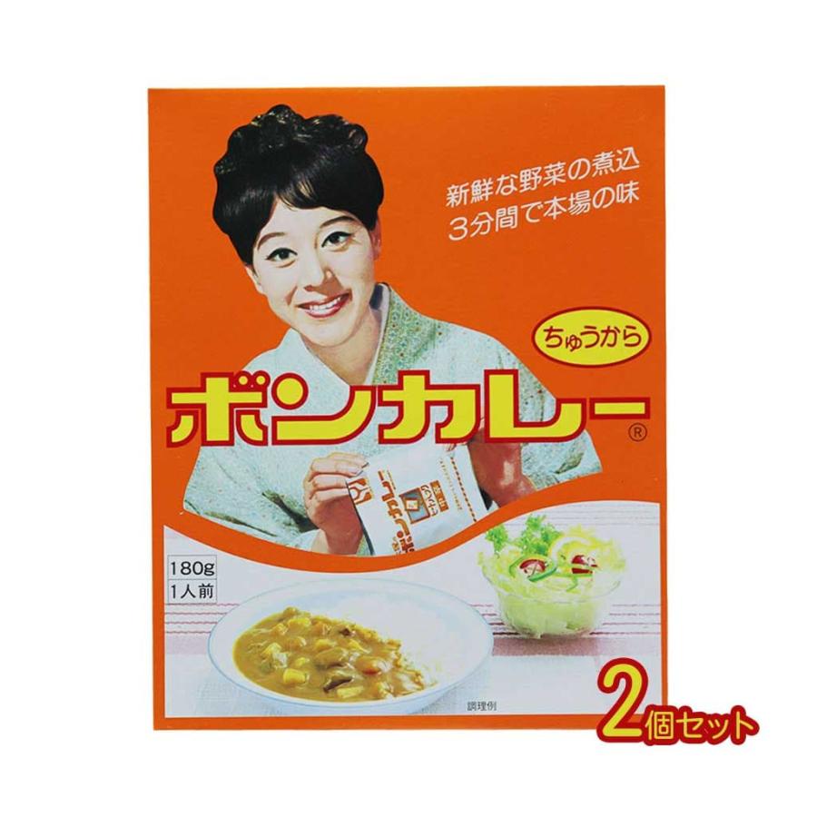 ボンカレー レトルト 中辛 2個セット