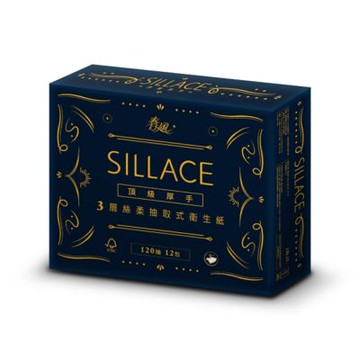 春風 SILLACE頂級厚手3層絲柔抽取式衛生紙 120抽x12包x2串