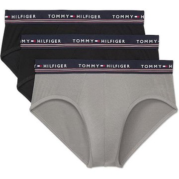 Tommy Hilfiger 2025男時尚舒適黑灰色混搭三角內著3件組