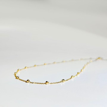 14K金色 316醫療鋼項鍊/抗敏 可配戴洗澡 不鏽鋼項鍊 鎖骨鍊 頸鍊