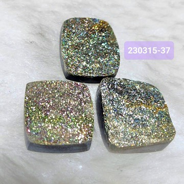 【土桑精品】彩虹黃鐵礦珠寶片230315-37&38號(共3) Pyrite 金工設計 編織 自信 財富 考試 火元素