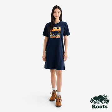 Roots女裝- WONDERLAND 洋裝-深藍色