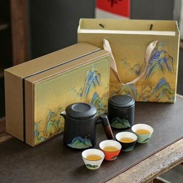 美甚實用喬遷新居周年紀念陶瓷旅行茶具年會高檔商務禮盒裝伴手禮