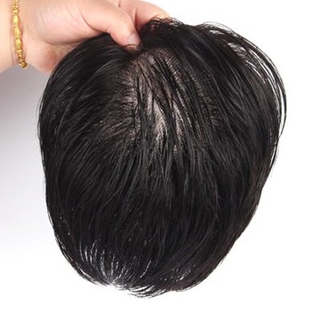 假髮片真髮絲-仿真頭皮髮頂補髮男假髮73uf15【獨家進口】【米蘭精品】