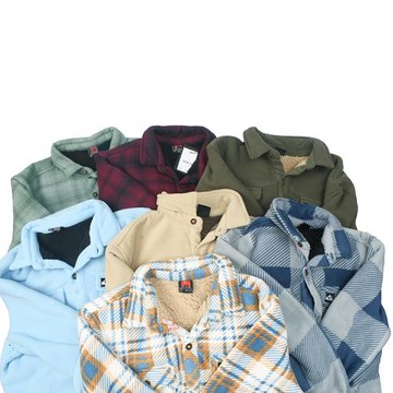 雙絨保暖 美式復古加厚羊糕絨工裝襯衫 日常休閑秋冬長袖襯衣潮17