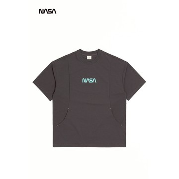 Life8 太空系列 地球印花口袋短袖上衣 No. 11389