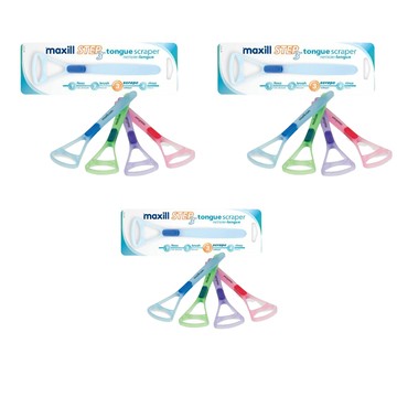 maxill 美適 法式刮舌器 快速清除舌苔 耐溫-20~80度C  3個