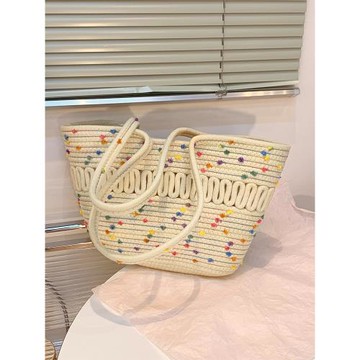 手工編織大容量包包女2025新款潮時尚托特包高級感腋下單肩包大包