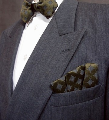 墨綠口袋巾 pocket square 方便快速懶人用