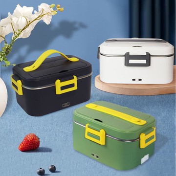 【台灣公司 可打統編】Electric lunch box電熱飯盒12V24V220V110V伏車家兩用飯盒免加水